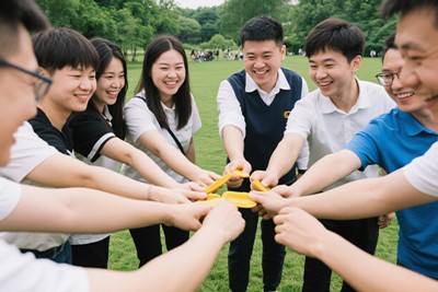 公司室外做游戏